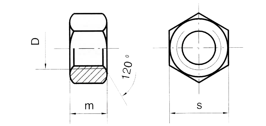 Dado Esagonale Medio UNI 5588 8(6S) Zinc