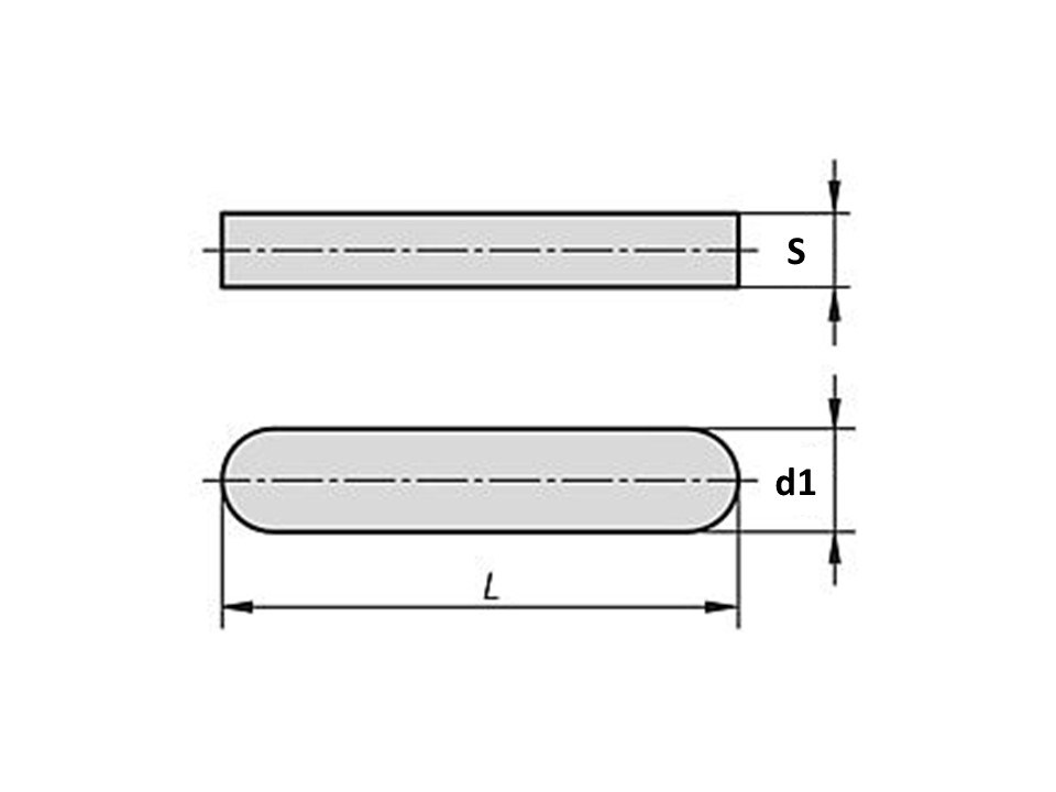Linguetta DIN 6885 A Inox