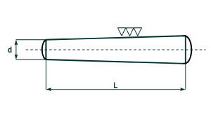 Spina Conic non tempr UNI129 h10