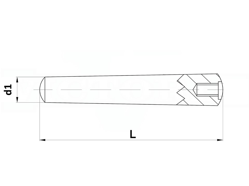 Spina Conic tempr c/foro fil UNI7284 h10