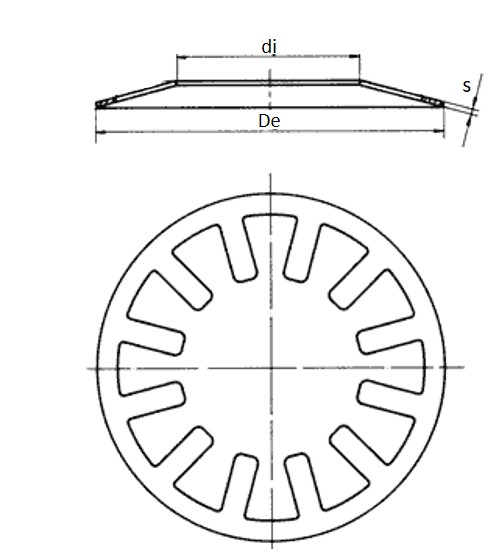 Molla a Tazza precarico cuscin fessurata