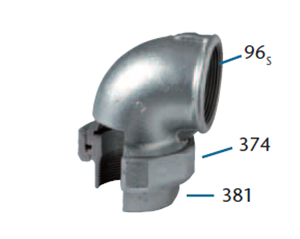 FIG. 96 - GOMITO UNIONE, SEDE CONICA F/F