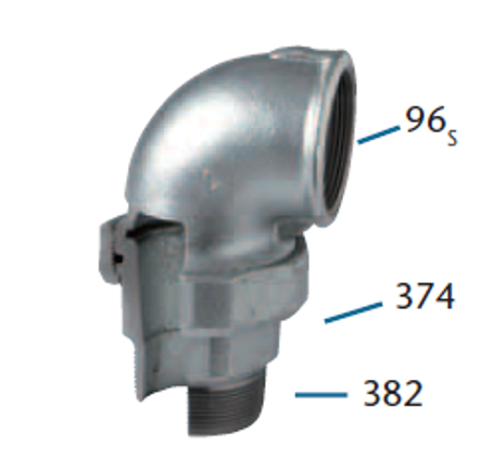 FIG. 98 - GOMITO UNIONE, SEDE CONICA M/F