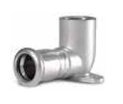 Gomito misto 90° FF con staffa