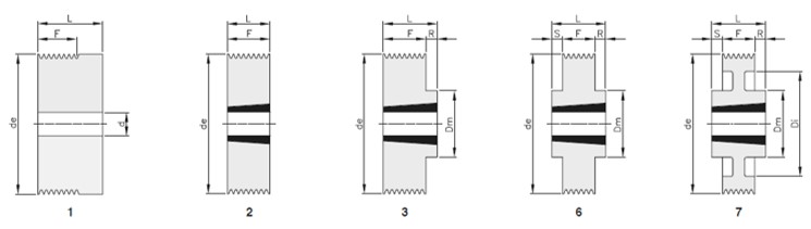 Pulegge scanalate Poly-V sez.J 8 gole