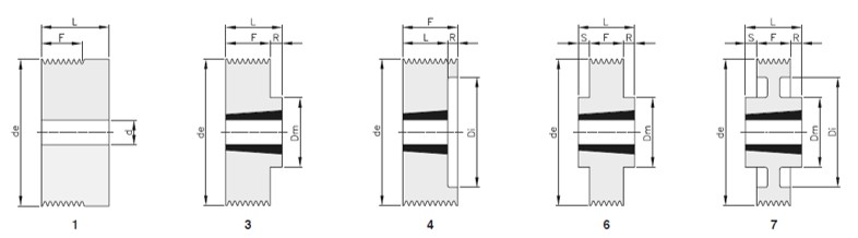 Pulegge scanalate Poly-V sez.J 12 gole