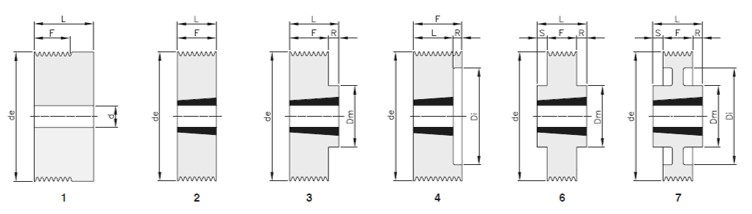 Pulegge scanalate Poly-V sez.J 16 gole