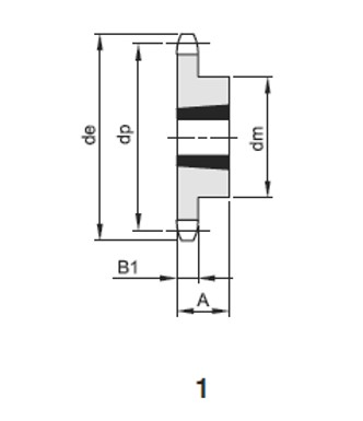 Pignoni sempl x bussola conica 1/2x5/16