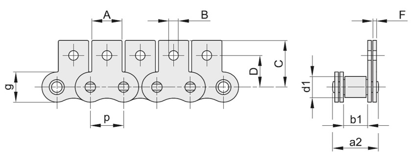 Catene con attacchi verticali M1/01