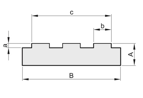 Guidacatene profilo T x catena tripla